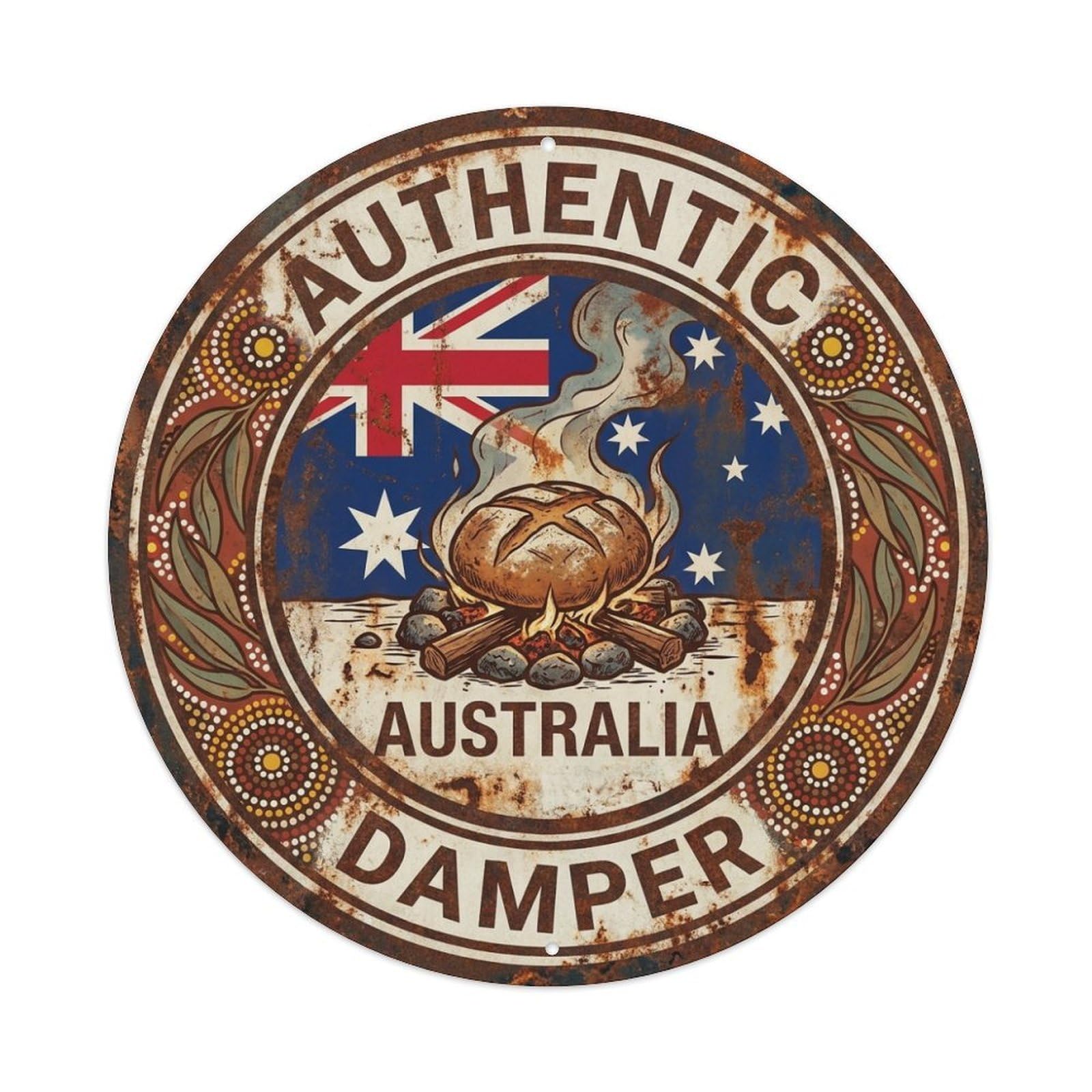 Olhnbad Style Australia Travel Damper Bakery Regional Cuisine Metal Tin Sign