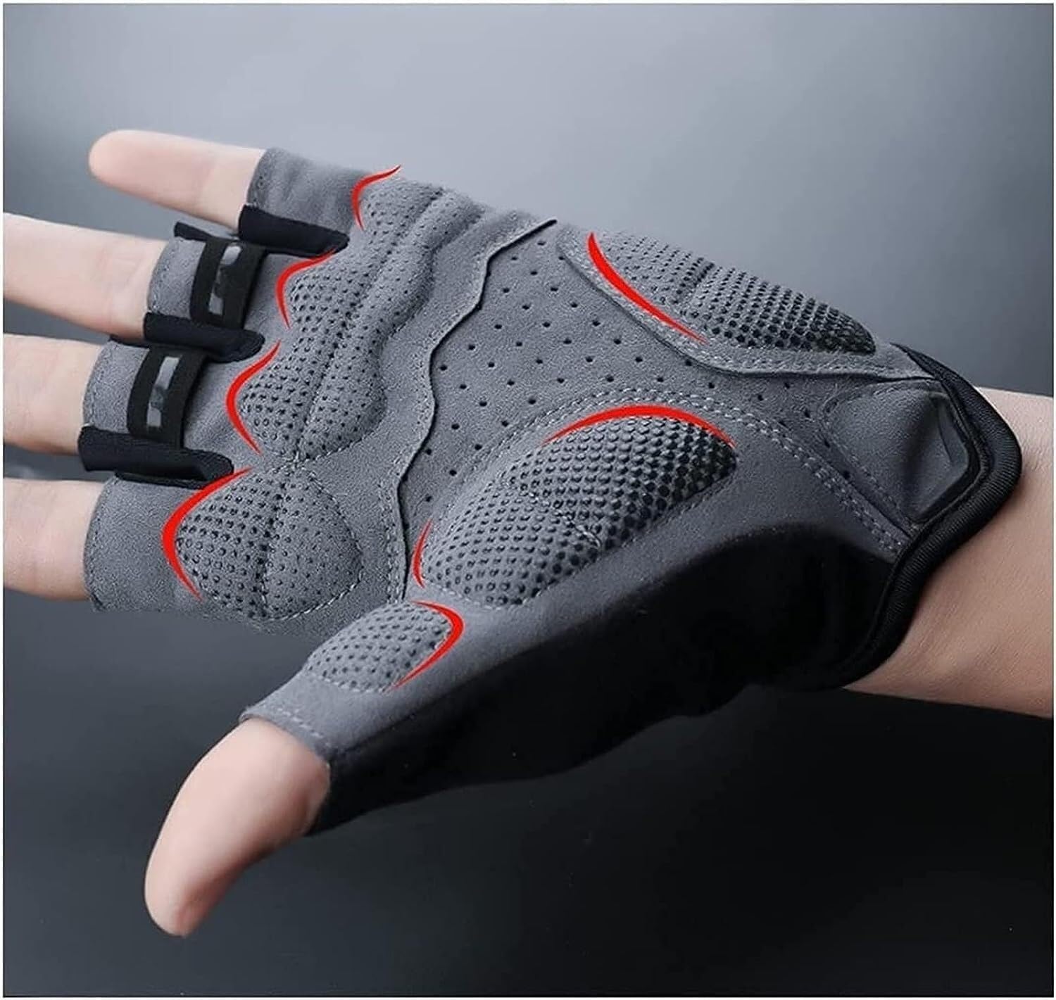 Guantes de Bici Guantes de Ciclismo Guantes De Medio Dedo Levantamiento De Pesas Ciclismo De Medio Dedo Hombres Y Mujeres Antideslizantes Deporte Guantes Guantes de Bicicleta
