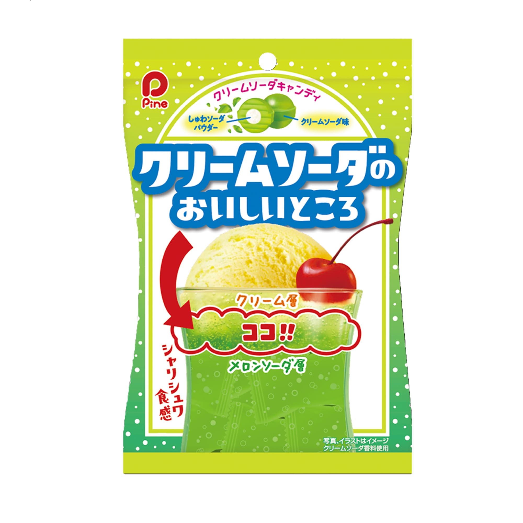 クリームソーダとくまさん☆5センチパッチンピン クリームソーダとくまさん☆5センチパッチンピン