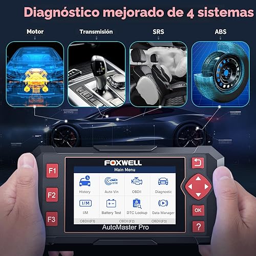 Miniatura 3 de FOXWELL Escáner de automóvil NT604 Elite OBD2 Escáner ABS SRS Transmisión, lector de código de motor para automóviles y camiones, herramienta