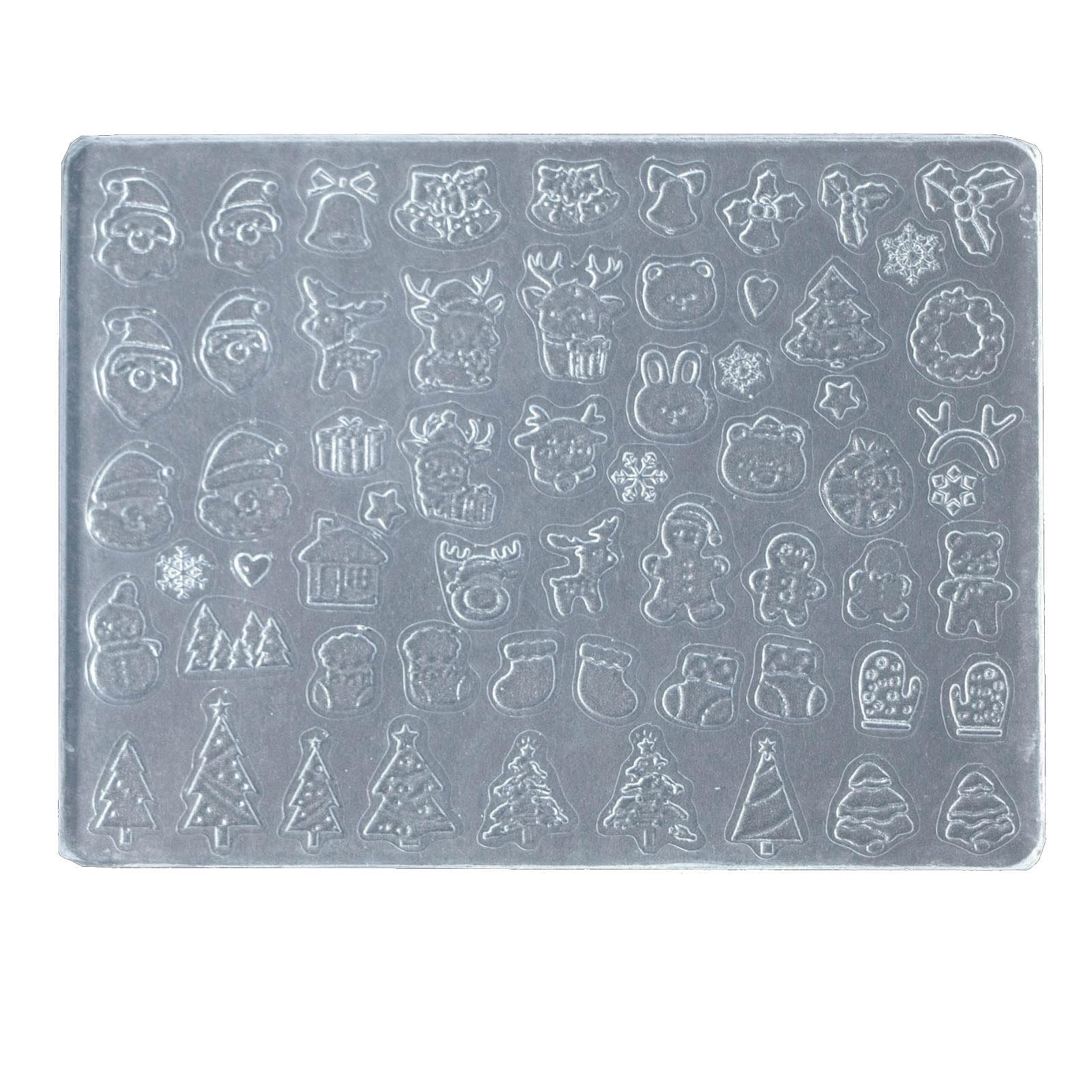 Ankexin Epoxy Silicone Mold,Nail Art Silicone Mold Beautiful 3D Nail Casting Molds Embossed Nail Stencils Sculpture Mould Decorations for Manicurist(Style C79)