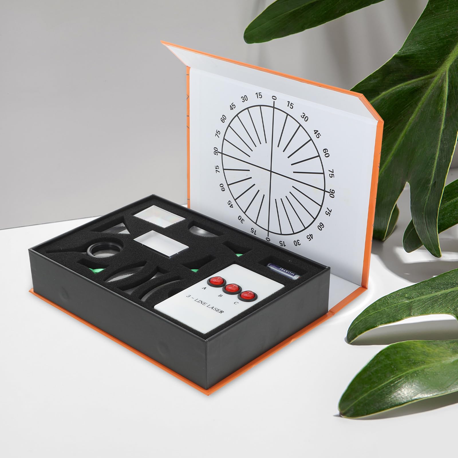 Kit D’expérimentation Optique Physique 17 Pièces en Plastique et Verre Couleur Aléatoire | Prisme, Lentille Convexe et Miroir Concave, pour Apprentissage Scientifique des Garçon et Filles, Réglage Couleur Aléatoire