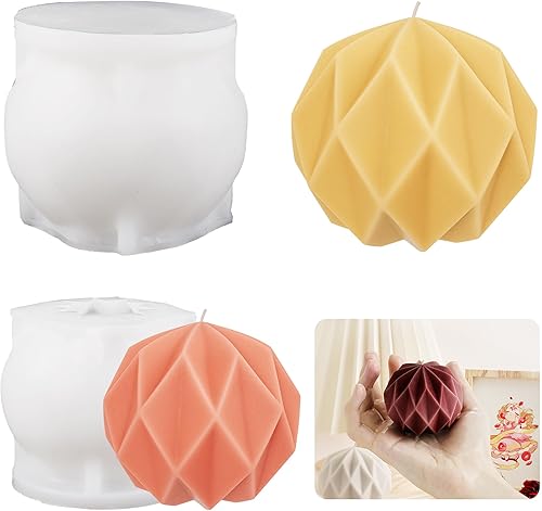 Miniatura 7 de Diamond Candle - Molde de vela en espiral de silicona para velas, resina de silicona para velas, resina y jabón