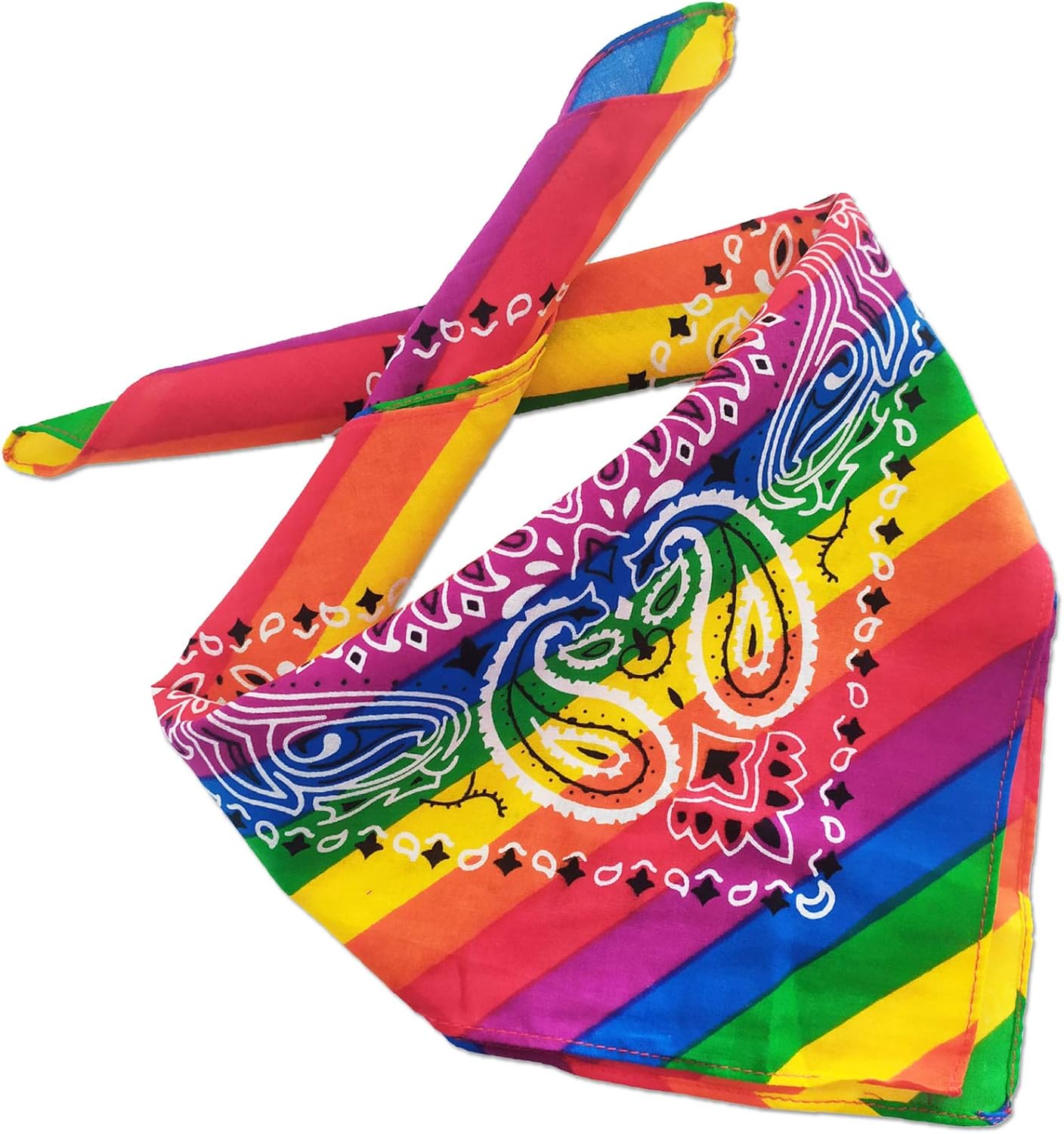 Mayam Rainbow Bandanas Headband Gay Pride LGBTQ Bandana Headband Hippie Bandana Square Scarf for Party and Daily Wear (6) - Image 3
