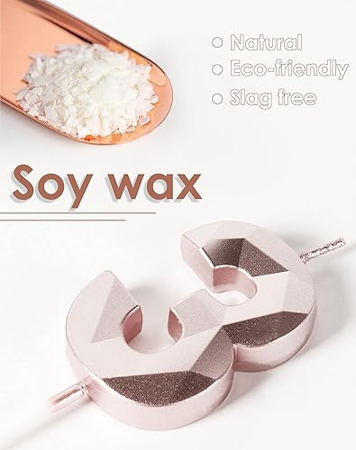 Miniatura 4 de Velas de cumpleaños número 15, velas número 15, velas de feliz cumpleaños de oro rosa para pastel, decoraciones de cobertura de pastel de diseño 3D