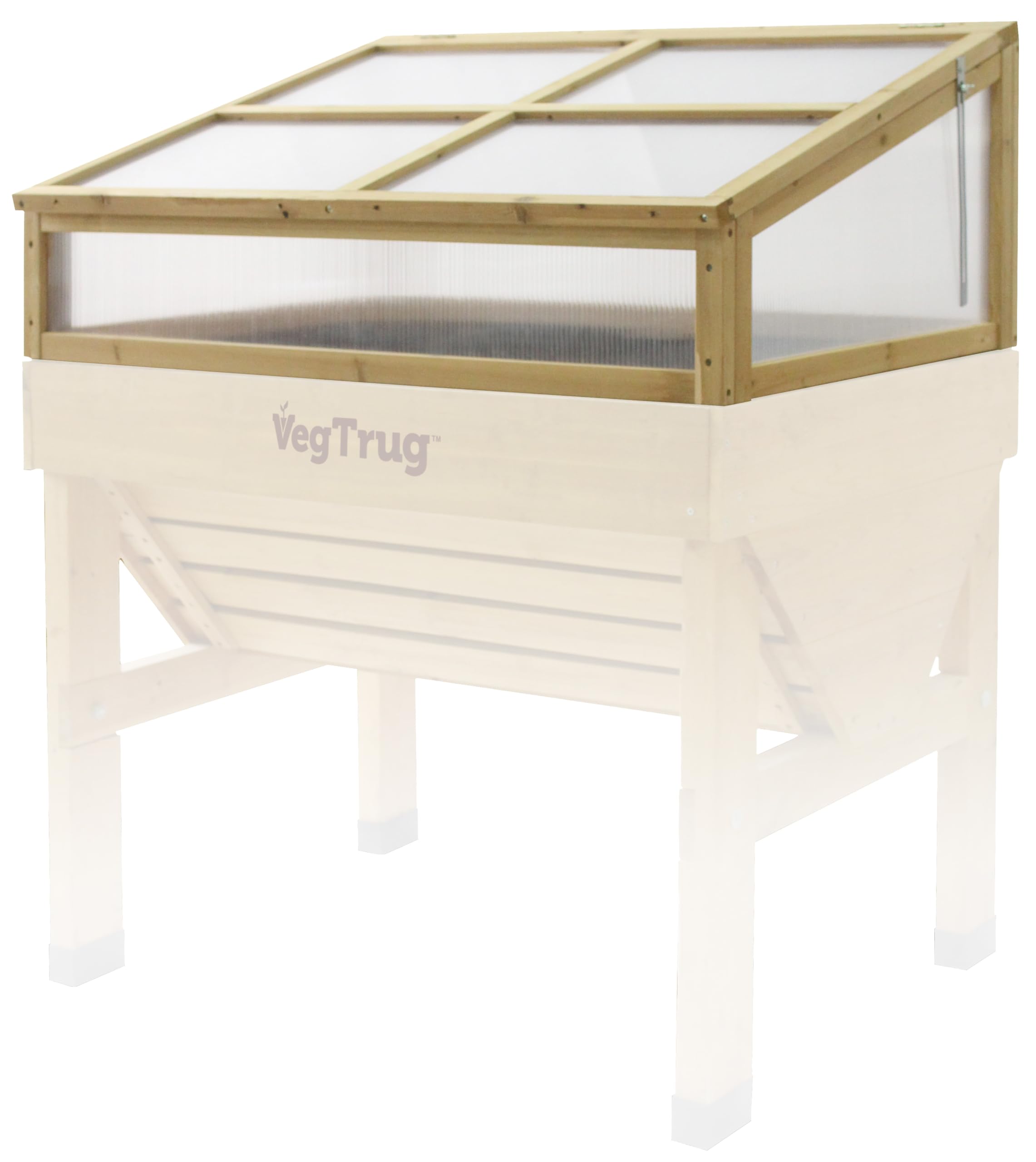 Frühbeetaufsatz für VegTrug Klassik 1m, 100% FSC zertifiziertes Holz, Natur