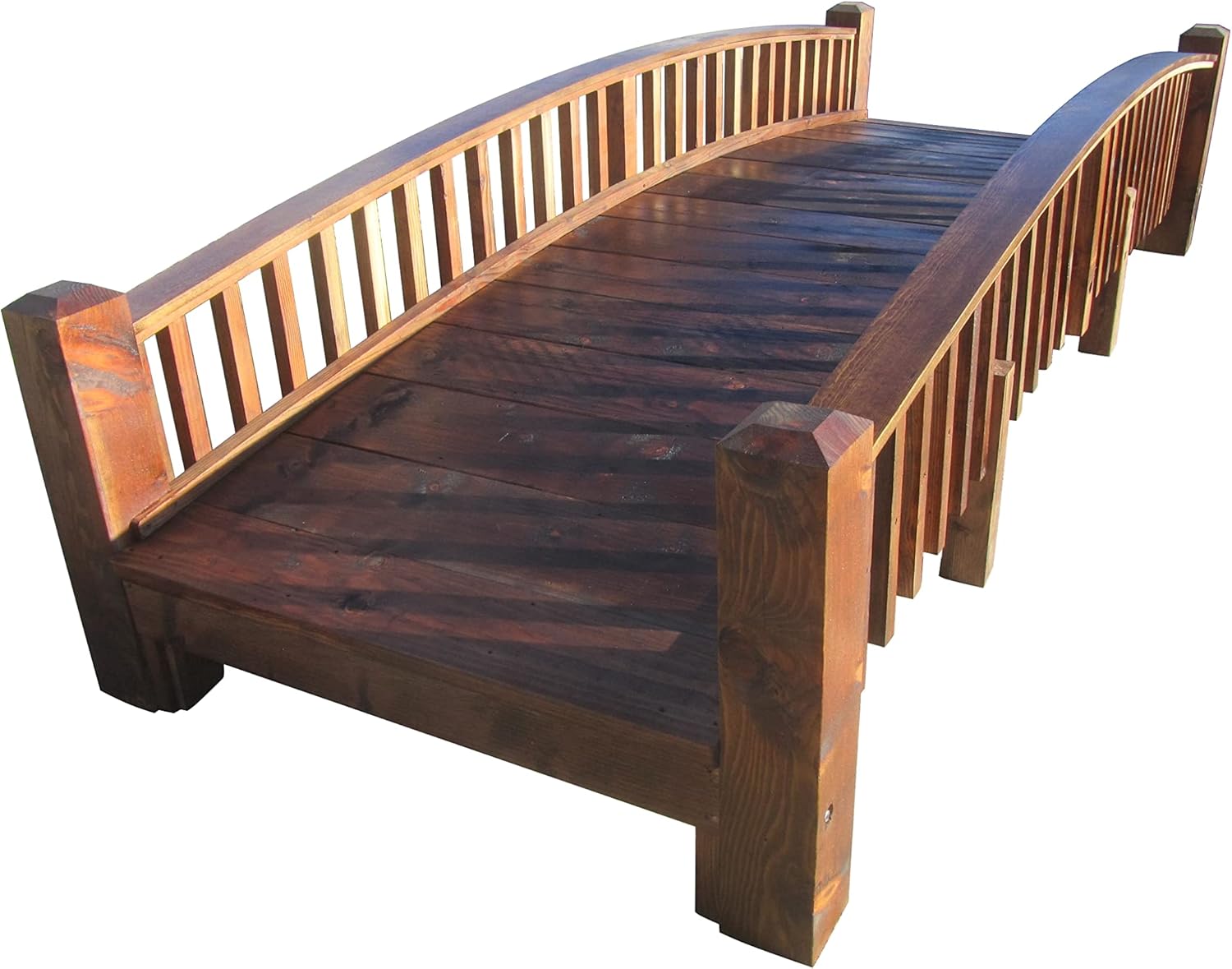 SamsGazebos 12 ft Commercial Grade Garden Bridge with Medium Rails