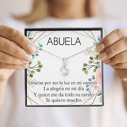 Miniatura 5 de Collar con tarjeta de mensaje joyería hecha a mano regalos de Navidad - Collar Regalo Para Abuela Joyería Para Abuela Regalo Para Día de la Madre