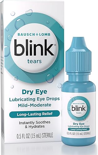 Blink Lágrimas lubricantes para los ojos, 0.5 fl oz (15 mL) Cuidado de los ojos para ojos secos suaves a moderados, hialuronato para aumentar la disponible en Yaxa Guatemala