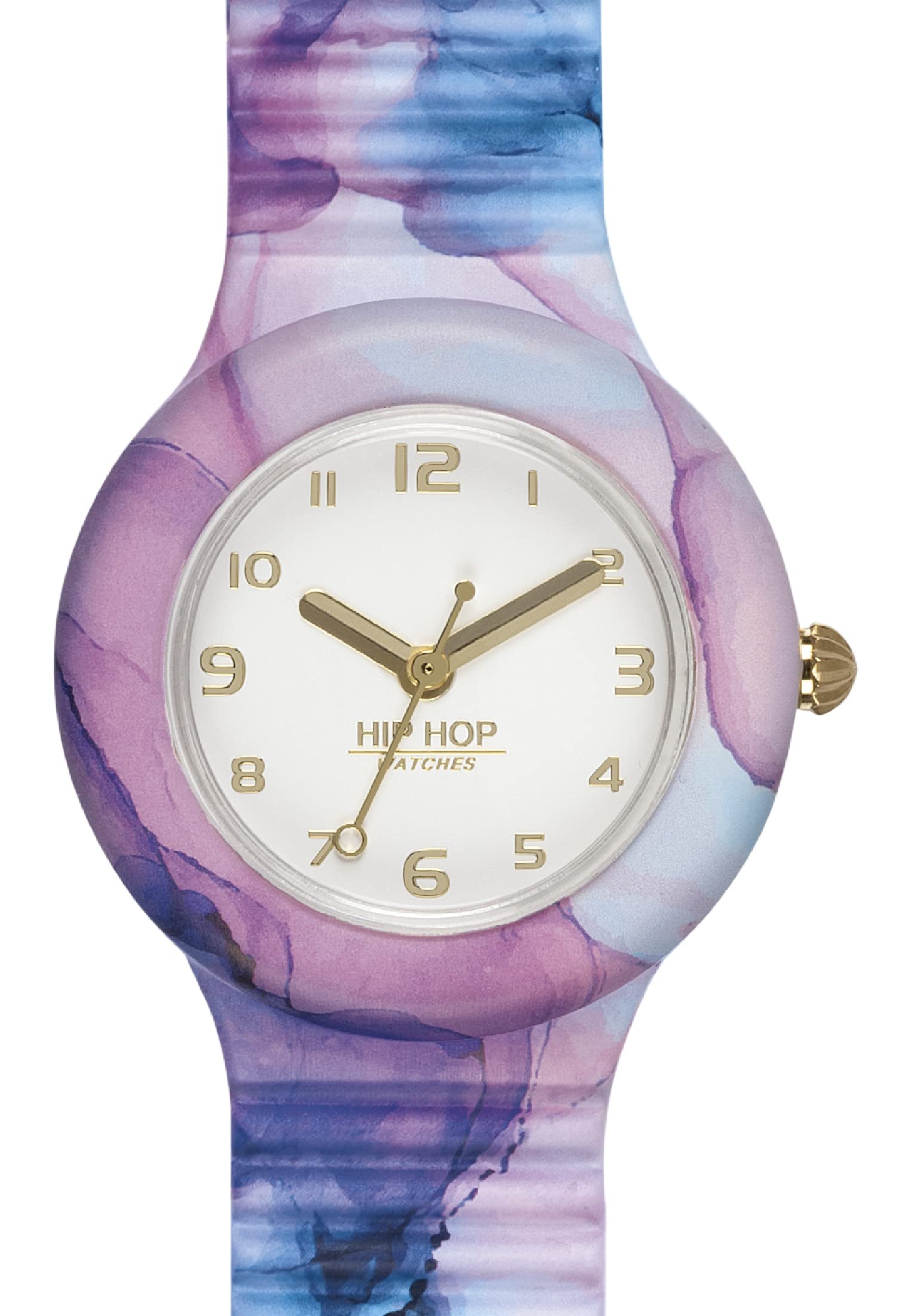 HIP HOP, Collezione In the Clouds, Orologio Donna Light Blue, con Cinturino in Silicone Intercambiabile, Pratica Chiusura, Cassa 32 mm, Movimento al Quarzo, Resistente all'Acqua, Lunghezza Regolabile