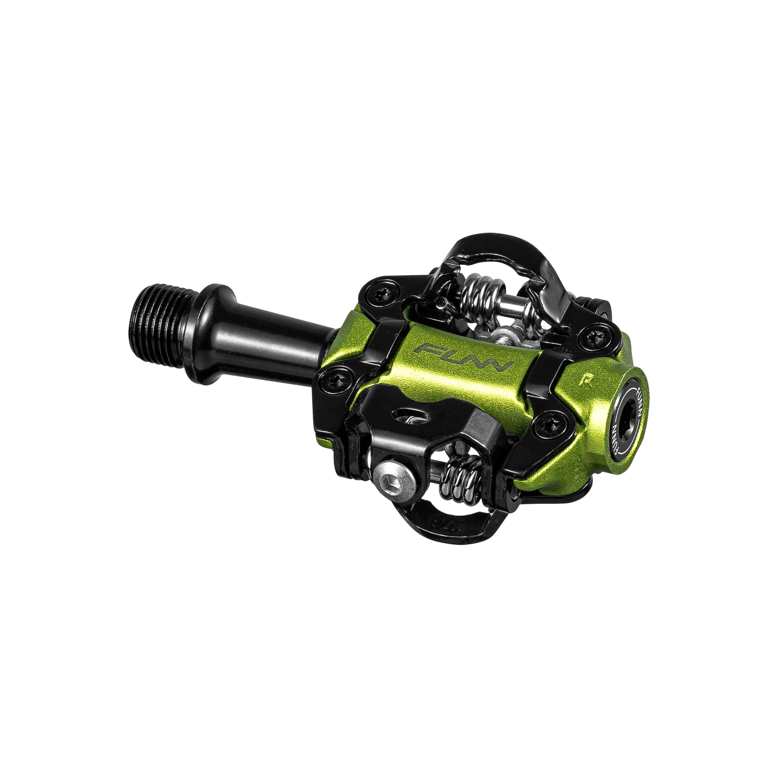 Funn Tactic Clip-in MTB Pedals, Light Weight, XC and Gravel Use (Green)