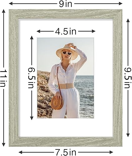 Vista 526 de Vittanly - Juego de 9 portarretratos, plexiglás resistente a rupturas, exhibe fotos de 12 x 12 pulgadas o, con paspartú, de 8 x 8 pulgadas, marcos