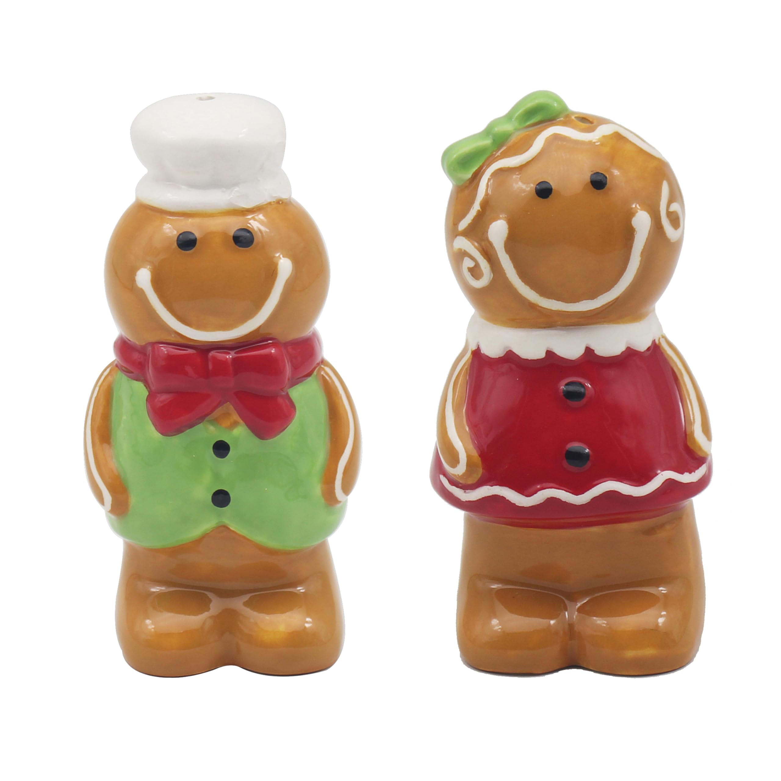The Leonardo Collection Christmas Lesser & Pavey British Designed Salt And Pepper Sets | Salt And Pepper Shaker For All Type Of Kitchens | Salt Shaker & Pepper Shaker Perfect For Home Or Businesses - Gingerbread