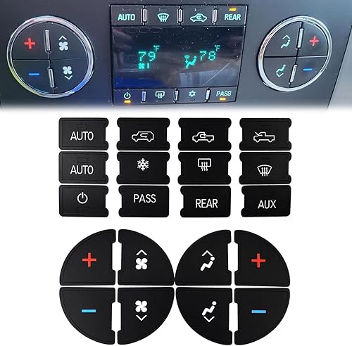 Miniatura 8 de Priprilod Kit de reparación de calcomanías para botón de salpicadero de AC para arreglar controles de AC y botones de salpicadero de radio