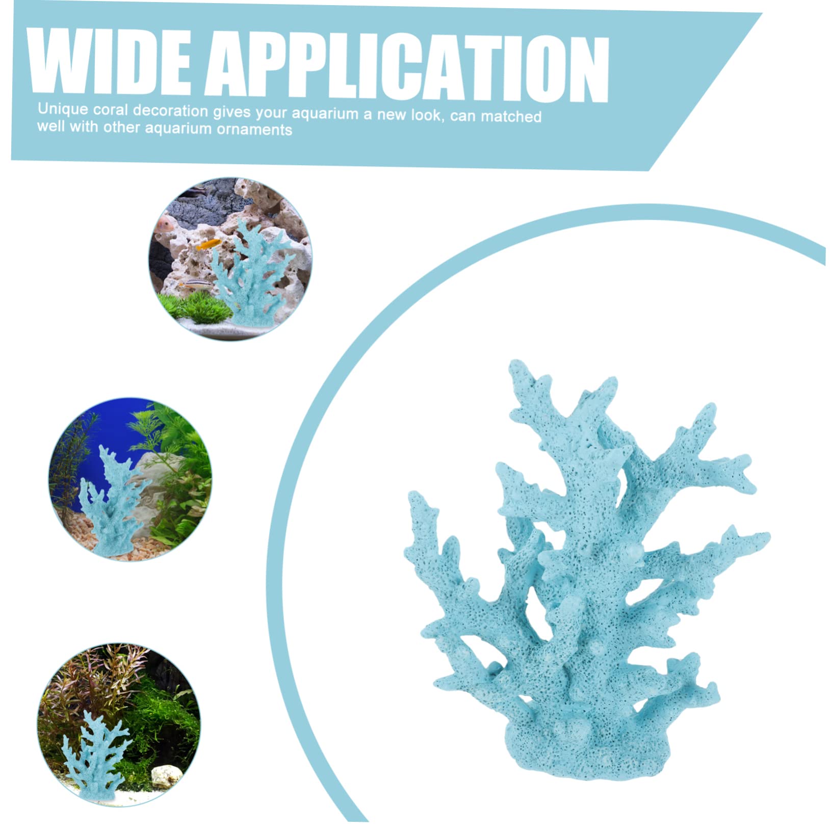 Mikikit Künstliche Korallen-dekoration Für Aquarien Blaues Korallenornament Aus Widerstandsfähigem Resin Leicht Und Pflegeleicht Perfekter Blickfang Für Jedes Fischbecken Für