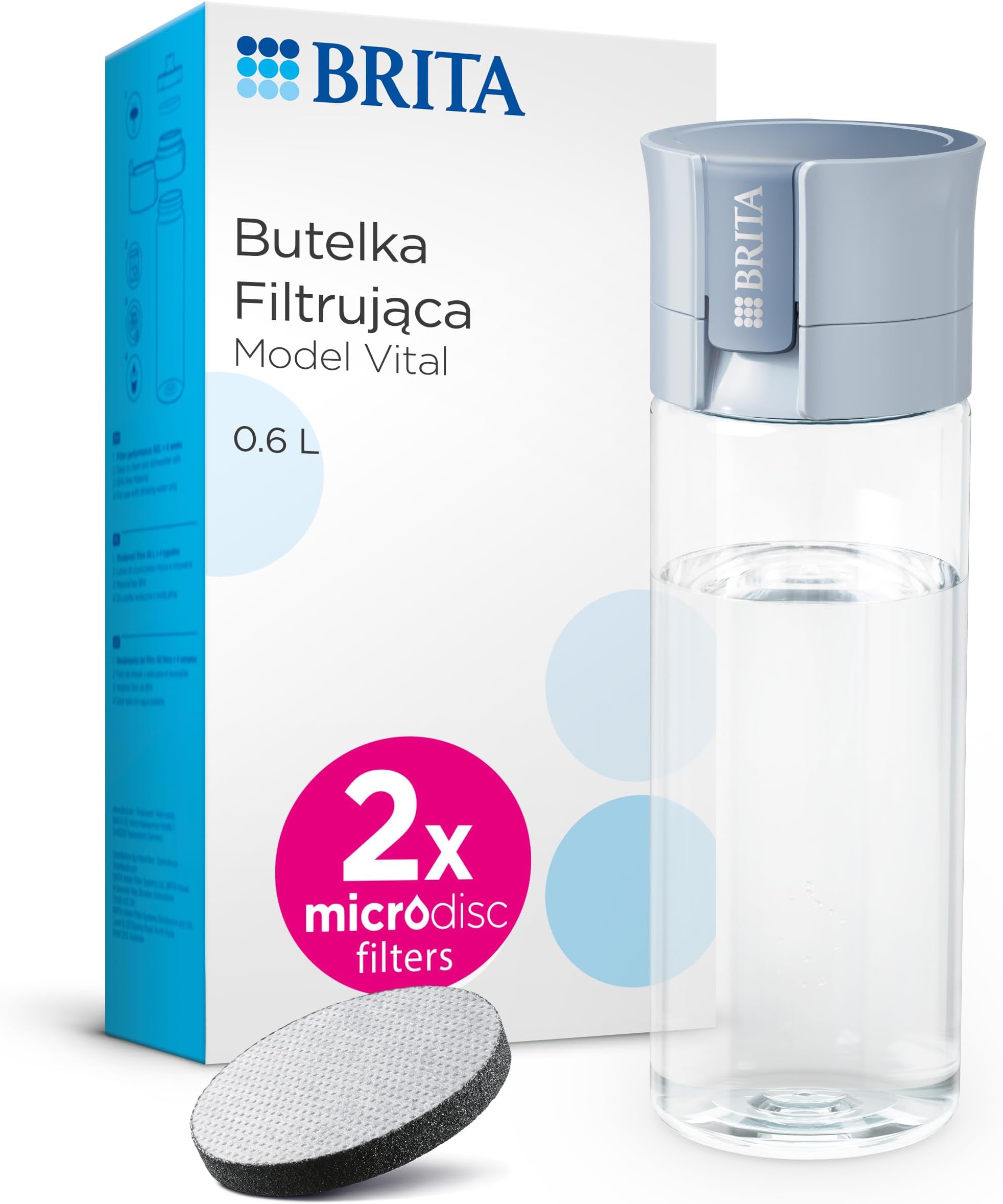 Water Filter Bottle Light - Blue