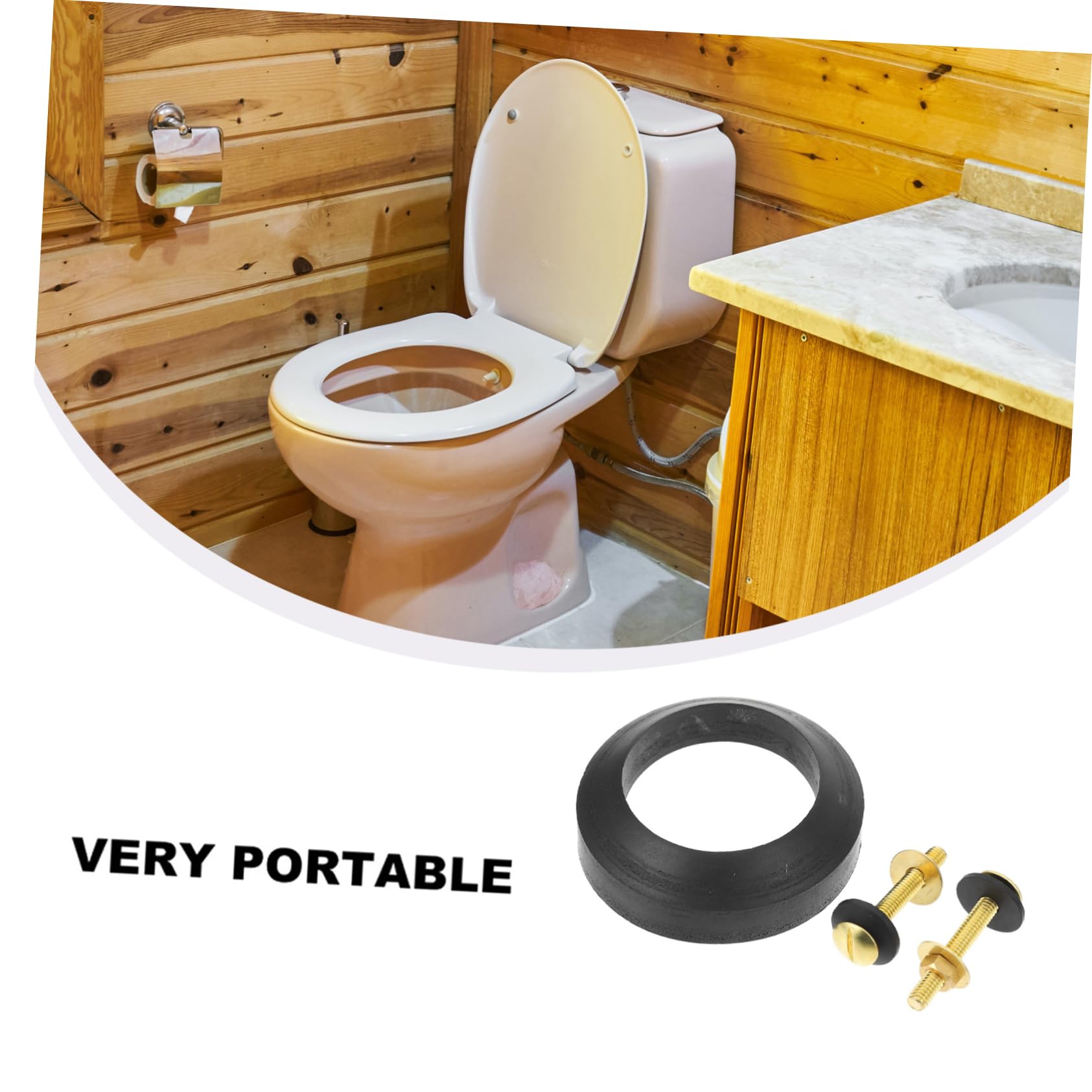 VILLCASE 3 Set Accessori per Riparazione Wc Kit Guarnizione per Cisterni Fissaggio e Accoppiamento per Serbatoi Materiale Alta Facile da Installare