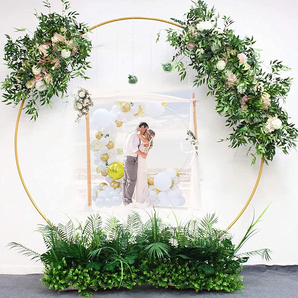 Arche De Mariage - Taille L 78,7 X 86,6 Po - Arche Ronde - Toile De Fond Sur Pied - 11