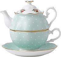 Vista 7 de Royal Albert Bandeja para Sándwiches de Porcelana Bone China Polka Rose, 11.5", Verde