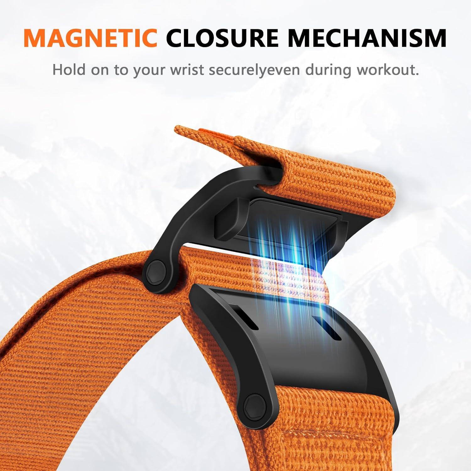 Compatible with Samsung Galaxy Watch 3 45mm/Galaxy Watch 46mm/Gear S3 Frontier/Classic, featuring a 22mm nylon magnetic buckle strap, specifically designed for men.