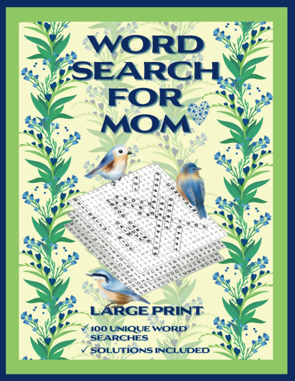 Word Search for Mom: 100 Large Print Individually Themed Puzzles to Solve