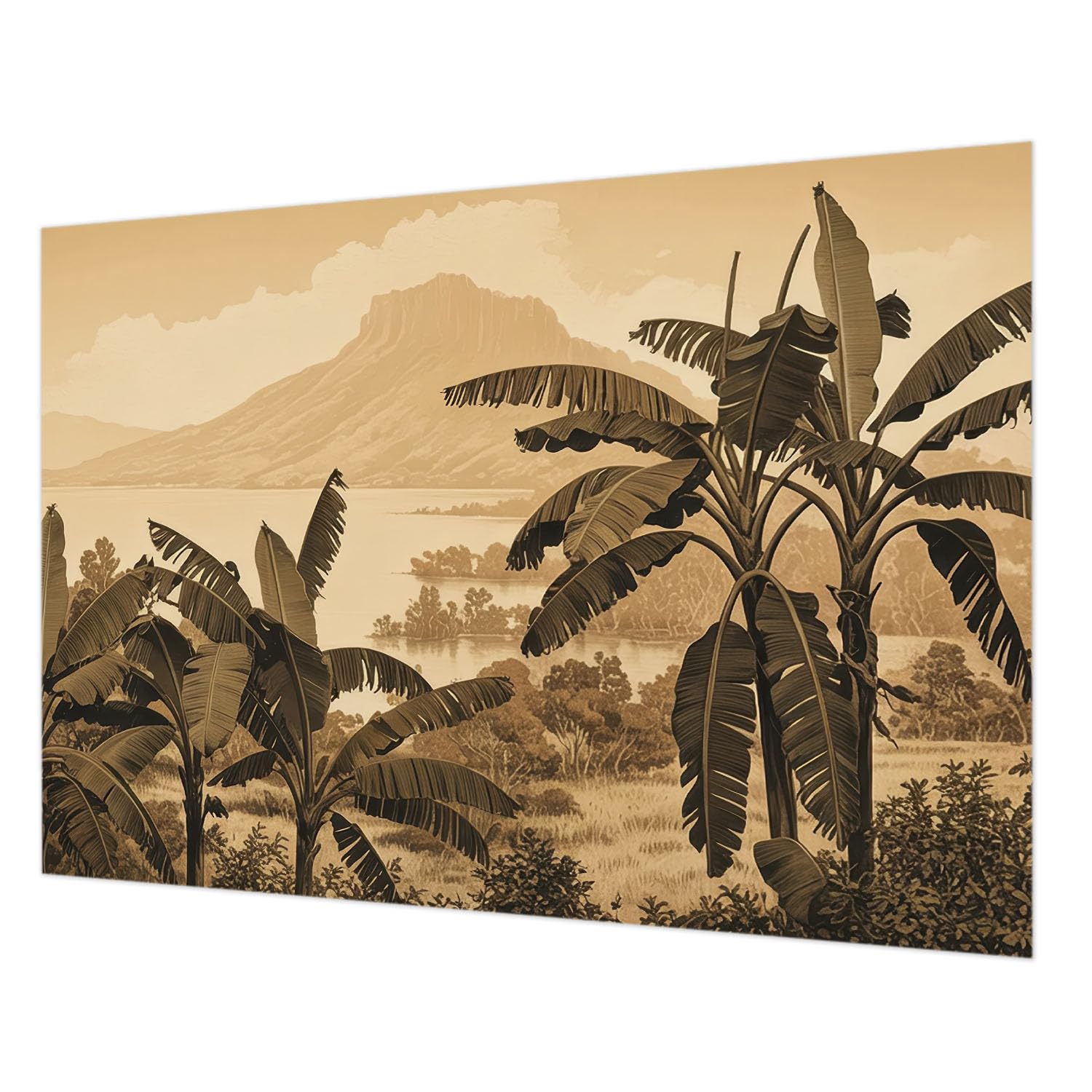 Papier peint mural intissé 312x219 cm Tulup avec panorama tropical pour salon