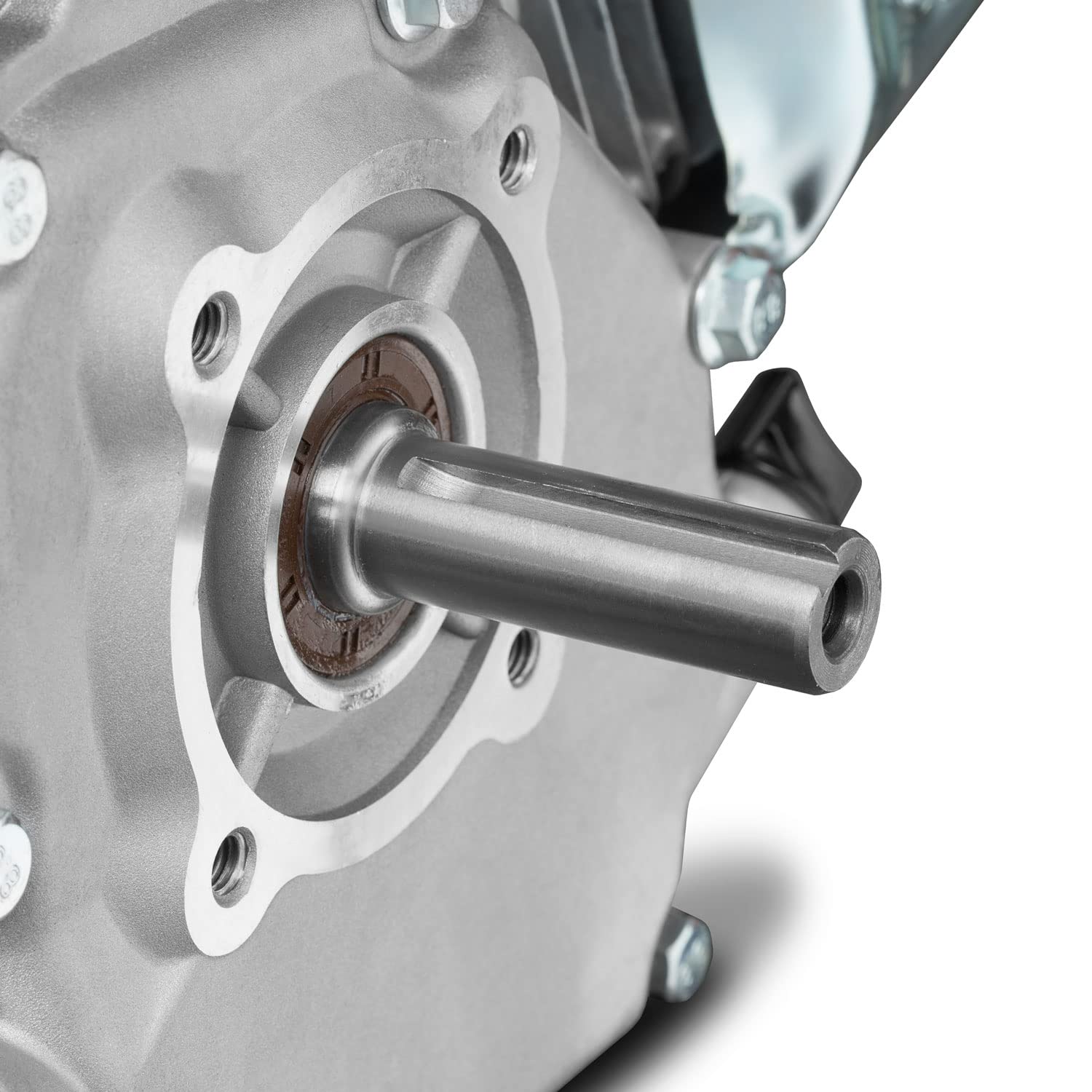 EBERTH Motor gasolina 4 tiempos con 5,5CV y 4,1kW, motor de gasolina, 20mm diámetro del eje, 1 cilindro 163cc desplazamiento, motor kart, alarma de aceite, refrigerado por aire, arranque manual
