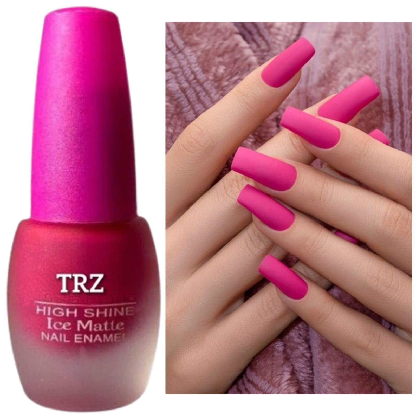 Best Pink Shade Color Ice Matte Nail Polish-image-7