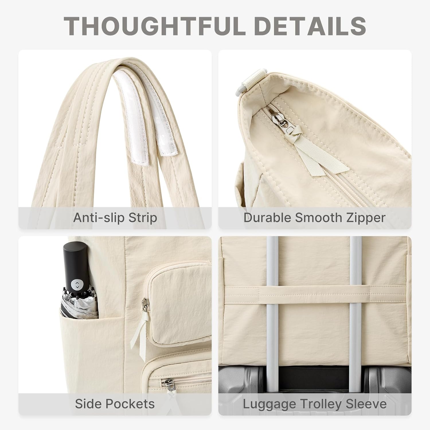 G4Free Tote Bag for Women, Lightweight Work Bag with 15" Laptop Pocket for Teacher Nurse Casual Shoulder Bag for Travel Daily - Image 7