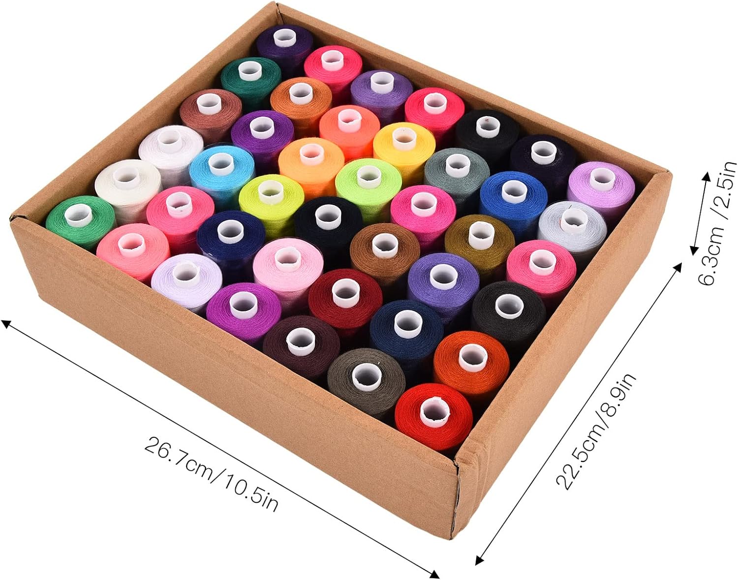 Haofy Sewing Threads Set Polyester 1000 Yards 42 Colors Spools Kit for Household DIY Embroidery and Sewing Machines with Strong Resilient Threads for Crafts and Garment Repair
