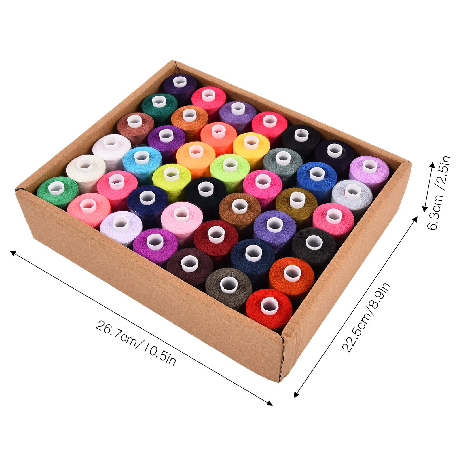 Generic Juego de Hilos de Coser de Poliéster, Costura Eficiente de 42 Colores de para Varios Proyectos de Costura, Uso Doméstico