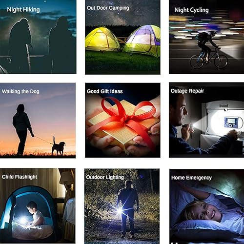 Miniatura 5 de Paquete de 5 mini linternas LED 7W 300LM SK-68 3 modos LED linterna táctica para acampar senderismo emergencia (azul)