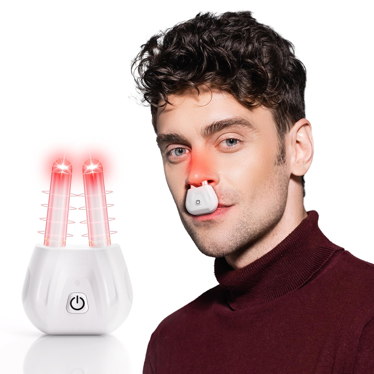 ColMed Rechargeable Red Light Nose Therapy Device for Nasal Congestion Relief, Portable Infrared Nasal Therapy for Rhinitis, Allergy & Sinus Care, USB Rechargeable Red Light Therapy for Improved Breathing-image-30