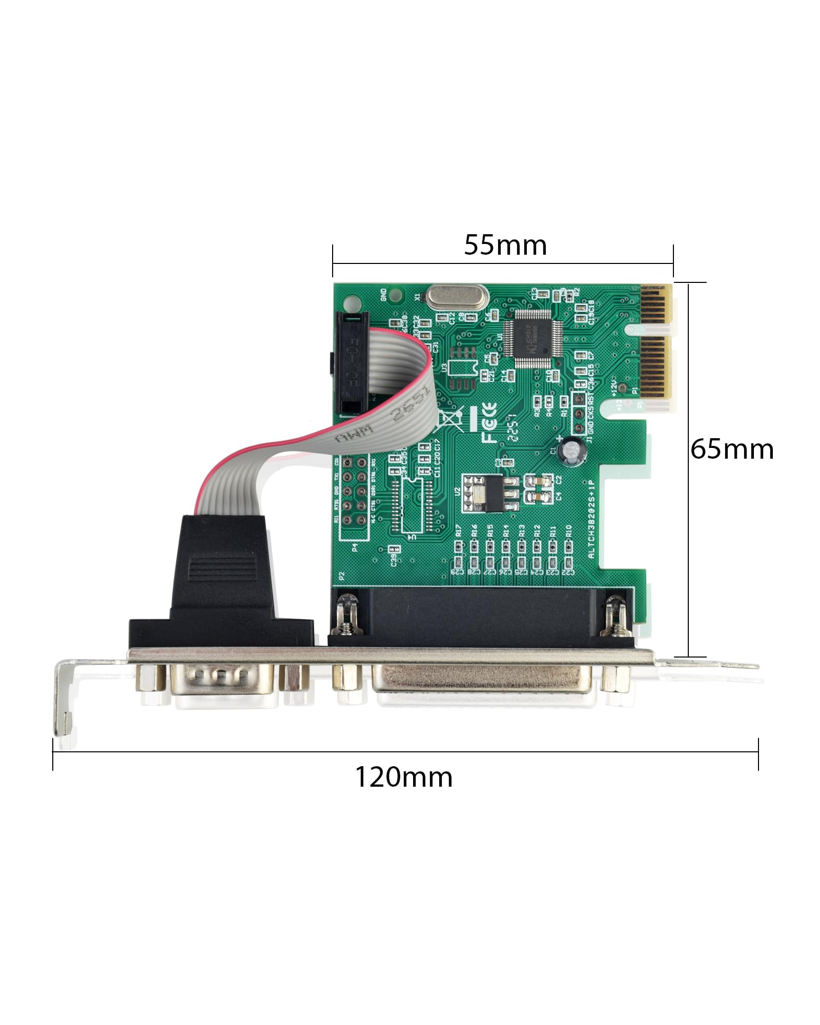PCI-E PCI Express DB25 Parallel scheda adattatore porta seriale RS232 DB9 LPT1