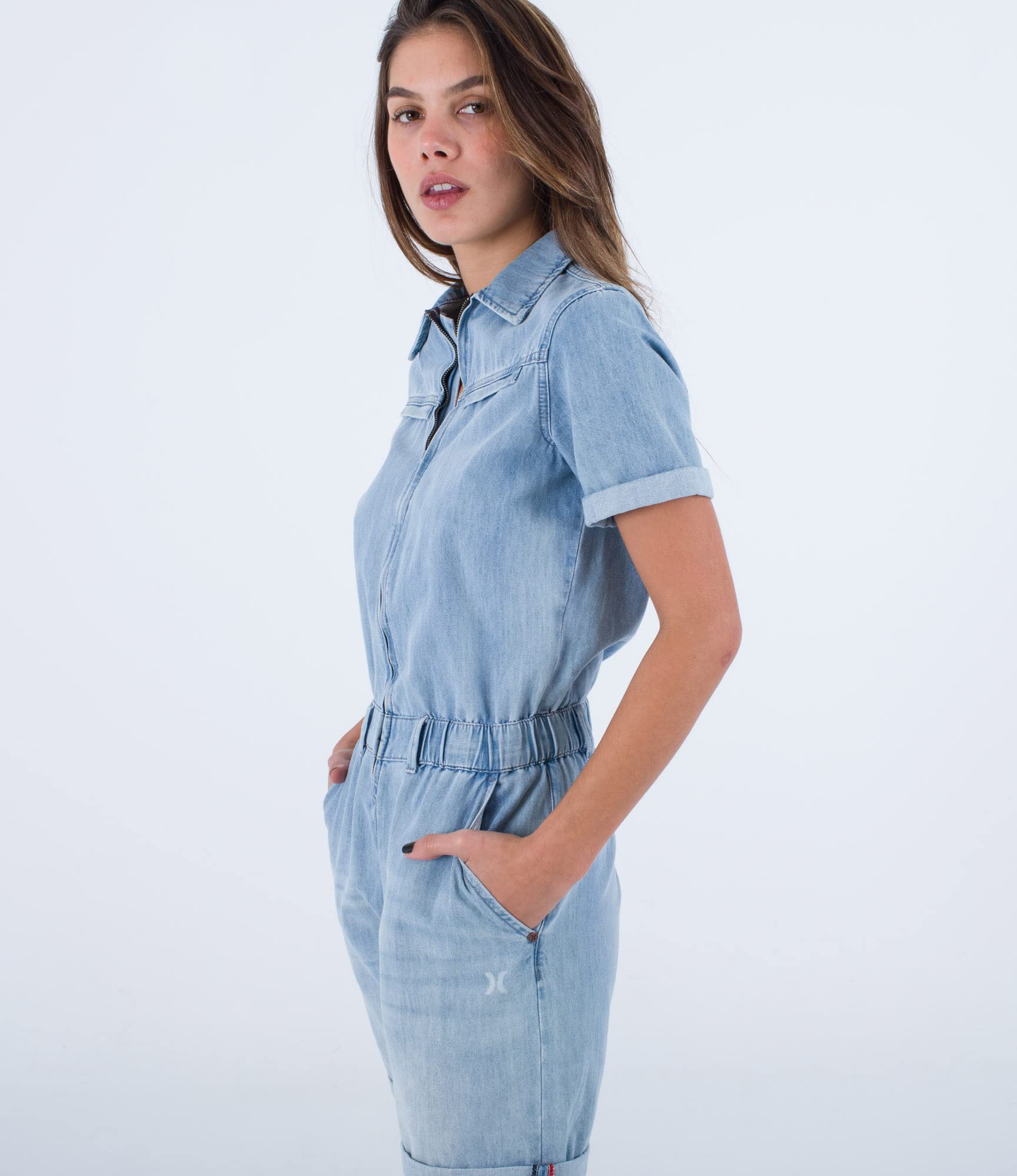 Hurley W Oceancare Combinaison Courte en Jean W Oceancare Combinaison courte en jean Femme