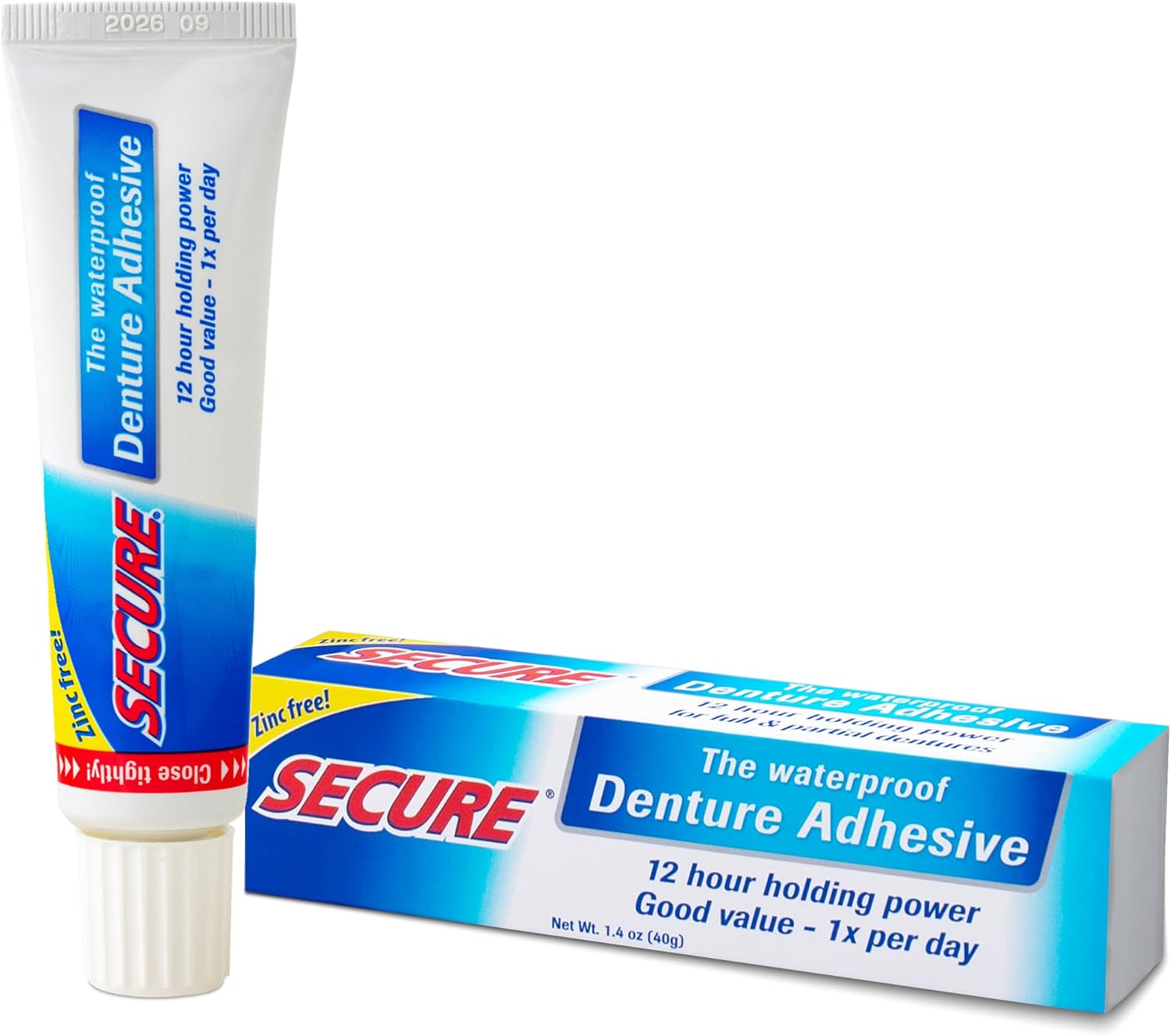 Secure Denture Adhesive Cream 1.4 oz.(40 g) Amazon.ca Health