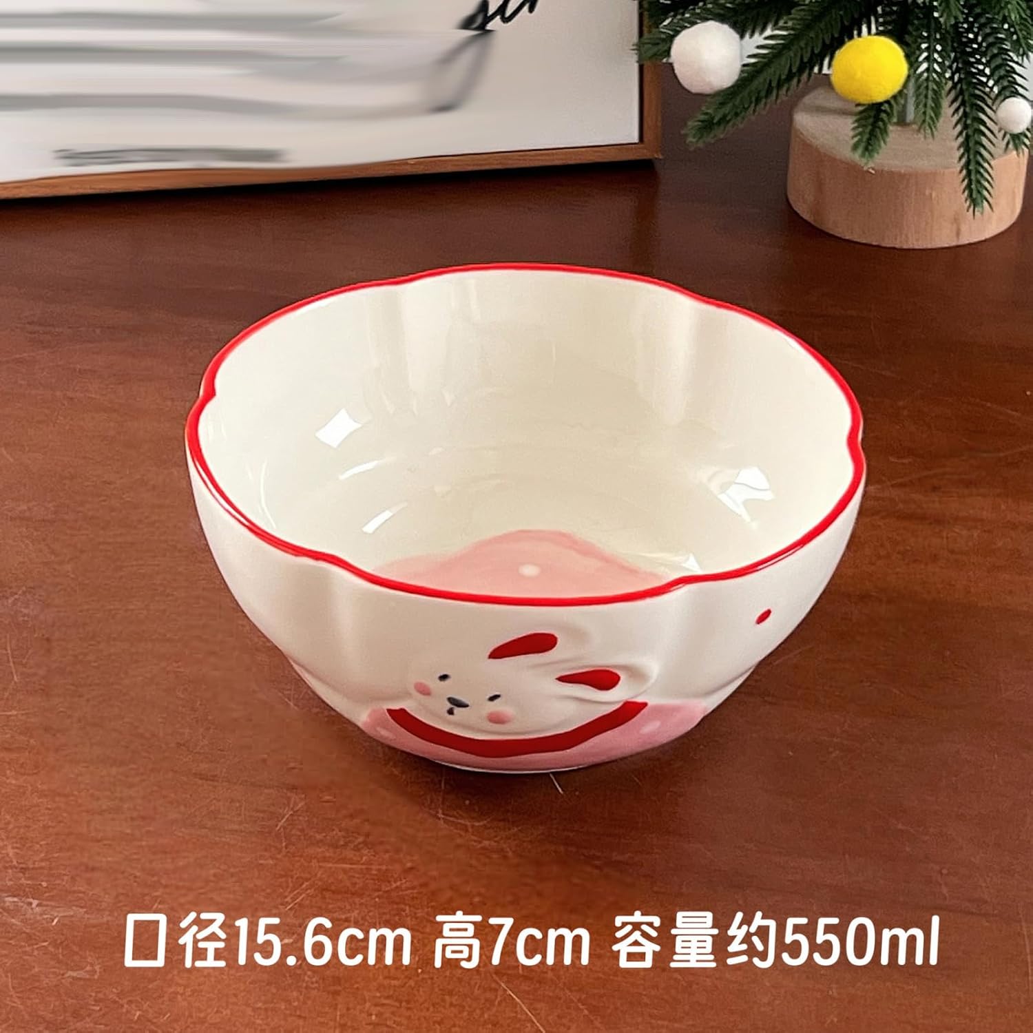 Hand-painted girl's lovely tableware ceramic simple personality -6 inch bowl