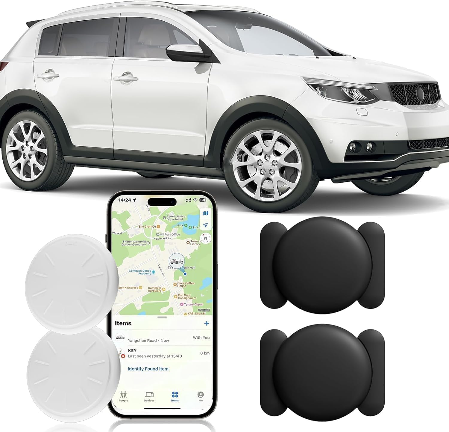 2PCS GPS Tracker for Vehicles,Mini Hidden Car Tracker with Magnetic Case,No Monthly Fee Real Time GPS Car Tracker Works with Apple Find My(iOS Only)-picture-10
