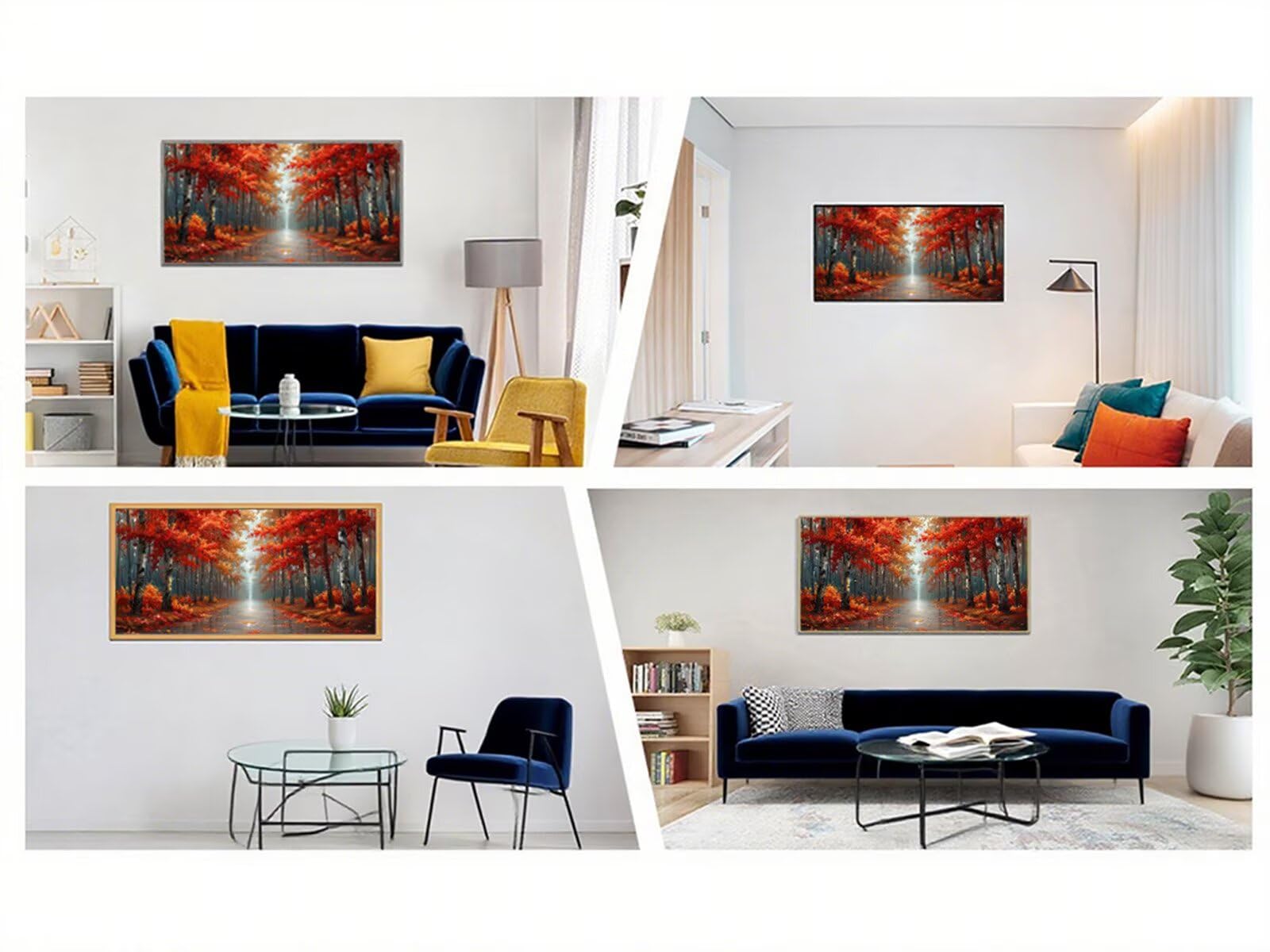 Diamentowe malowanie duży 100x50cm, diament malarstwo leśne obraz diamentowy drzewo malarstwo diamentowe dorośli DIY kryształ haft ścieg krzyżykowy puzzle rzemiosło diamentowe, dekoracja domu, prezent