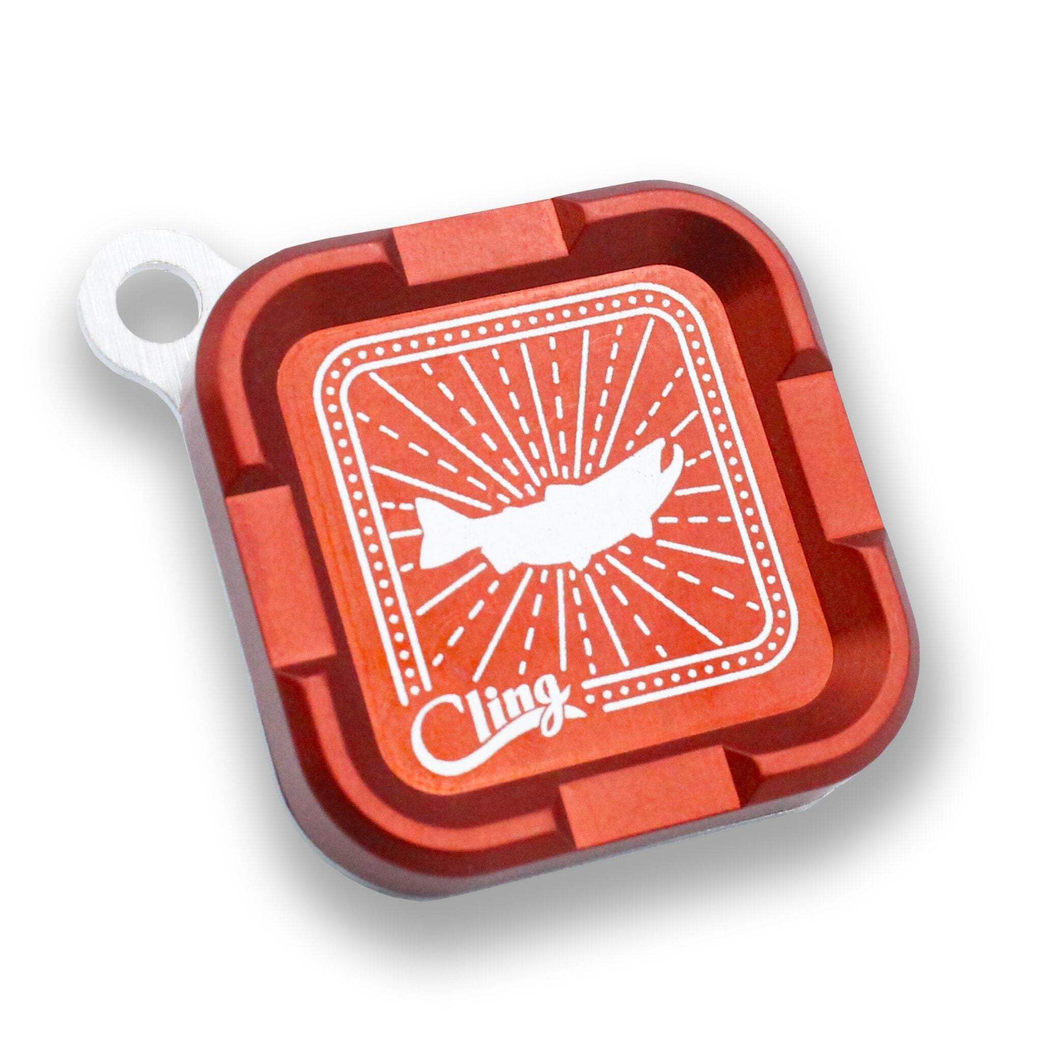 Cling Fishing Products Mag Grab® Mini – Compact Magnetic Fly Holder/Fly Patch & Organizer for Fly Fishing Vest, hat, Waders and Fishing Packs (Center of Attention, Orange)