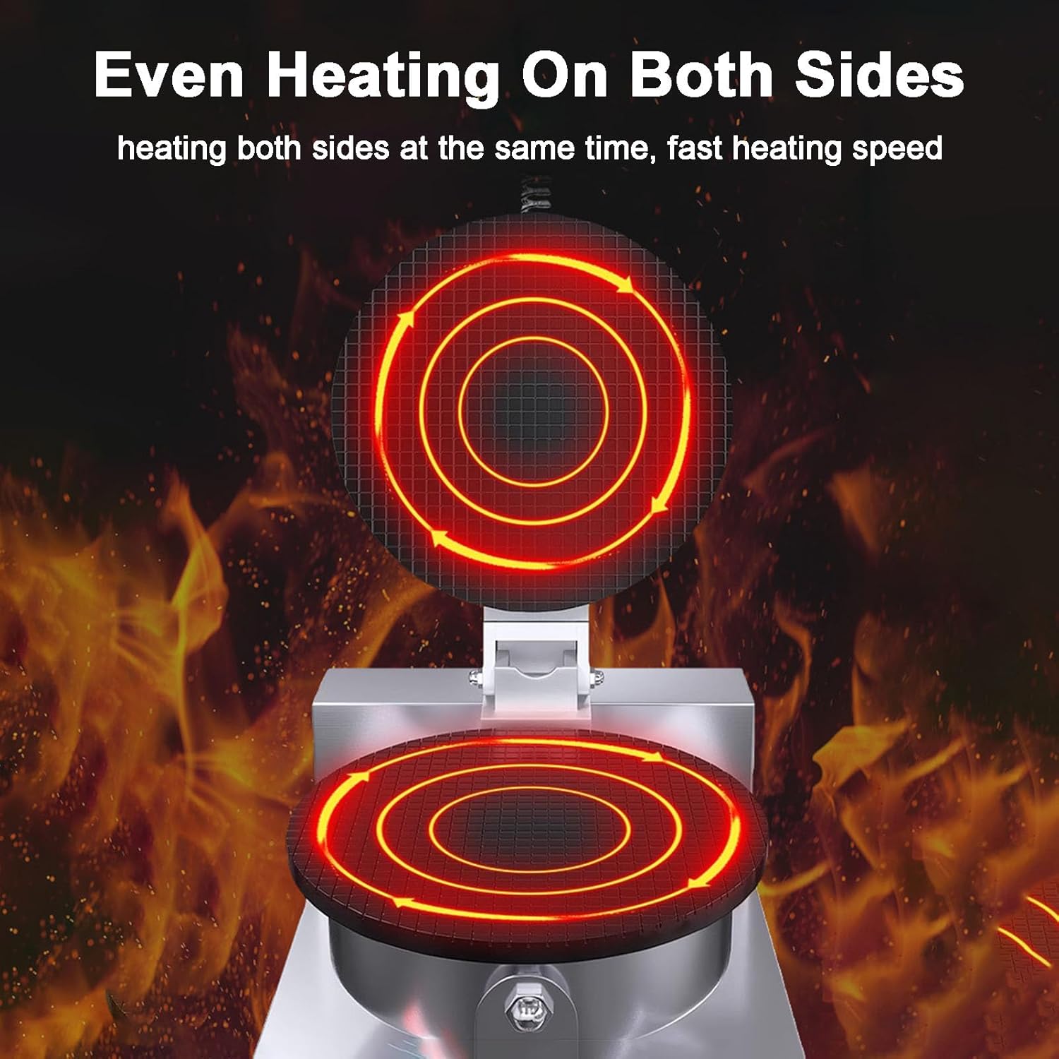 1200W Commercial Ice Cream Cone Machine, Bubble Waffle Maker, Temperature Range from 50℃ to 250℃, with Temperature and Time Control, Suitable for Egg Rolls or Omelets, Cake Rooms, Team Restaurants