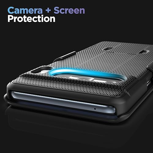 Miniatura 3 de DuraClip - Funda para cinturón para Google Pixel 8 Pro con clip de funda y soporte para teléfono, color negro