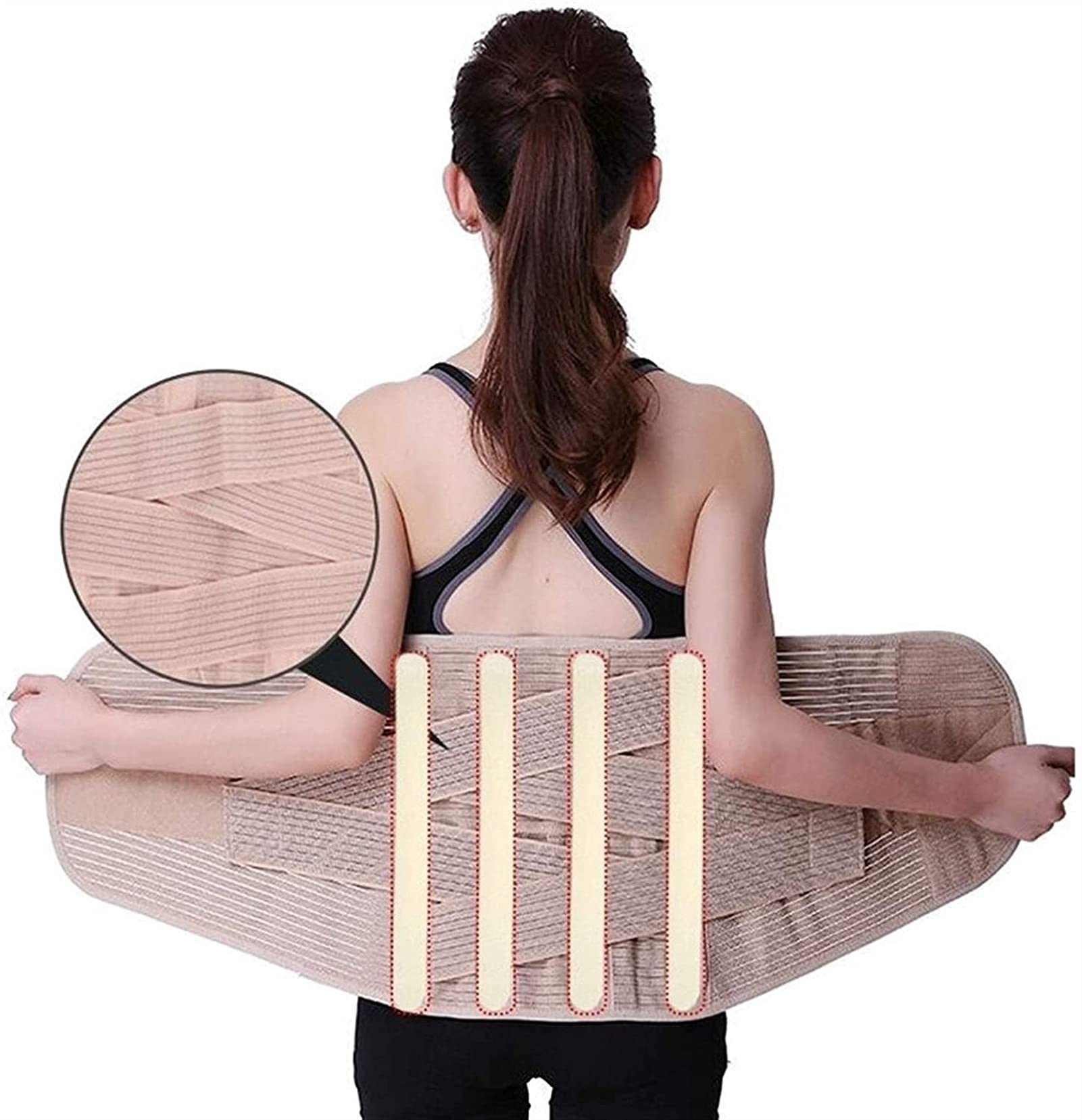Cintura di supporto lombare, tutore regolabile Cintura dimagrante sexy Cintura termica di protezione per il fitness, Sollievo da mal di schiena, ernia del disco, sciatica, scoliosi e altro (Color