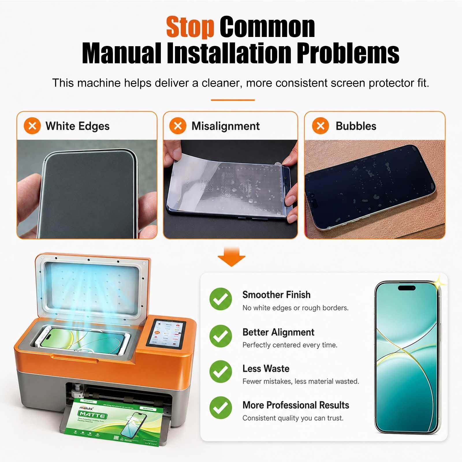 Macchina 2 In 1 Per Il Taglio Di Pellicole Protettive E Laminazione Automatica,Taglierina Per Pellicole Idrogel Per Smartphone Con Oltre 30.000 Modelli,Touchscreen Da 5,5",Macchina Tagliapellicole Per