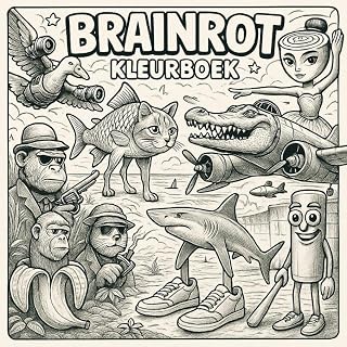 Brainrot kleurboek: Italian Brainrot dieren kleurplaten