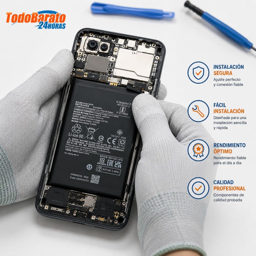 TD24H Bateria BM5U para Xiaomi Redmi Note 13 Pro+ Plus 5G 5000 mAh