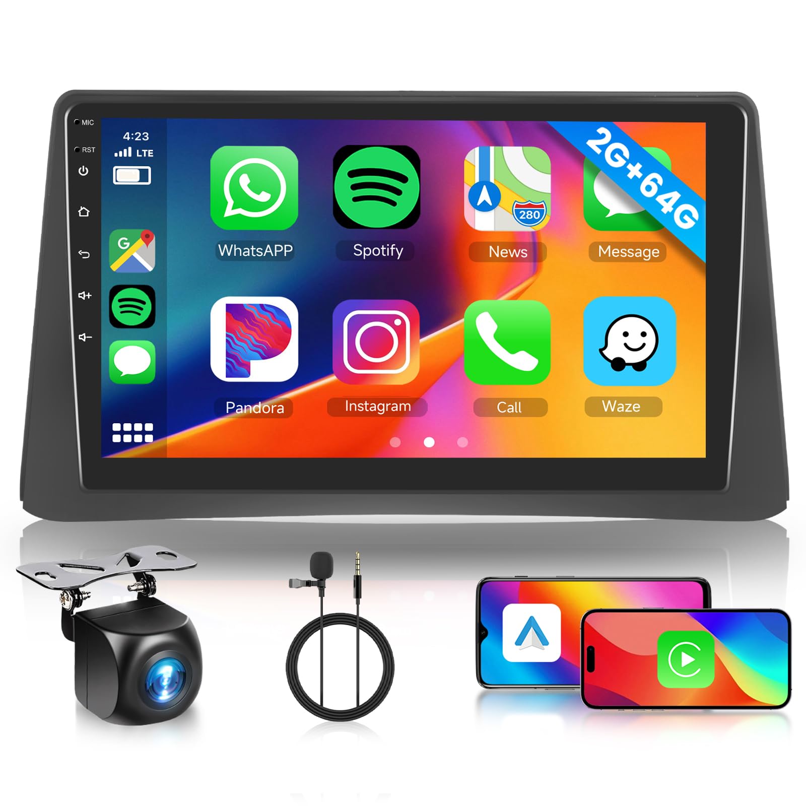 4G+64G 8-Core VECHTEL 9" Autoradio Bluetooth Für Buick Enclave/Opel/Mokka X 2016-2019 Carplay Android Auto Wireless,WiFi GPS Navi HiFi/RDS/FM DSP, Android 13 Radio 2 Din Mit AHD Rückfahrkamera