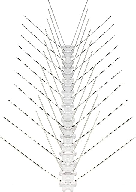 VIIRKUJA 3 meter stainless steel pigeon deterrent balcony - total length 300 cm / 12x elements of 25 cm each - animal-friendly Pigeons drive away with bird deterrent spikes!