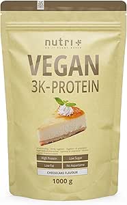 Protein Pulver Käsekuchen 1kg - 83% Eiweiß - Veganes Eiweißpulver ohne ...