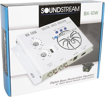 Soundstream BX-10W White Bass Processor | Car Audio Bass Restoration Processor with Remote Control | Subwoofer Bass Booster and Epicenter Alternative for Factory & Aftermarket Sound Systems